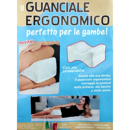 GUANCIALE ERGONOMICO PER GAMBE CARTELLINO