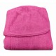ACCAPPATOIO CON CAPPUCCIO TINTA UNITA MICROSPUGNA POWER SOPHIE FUXIA