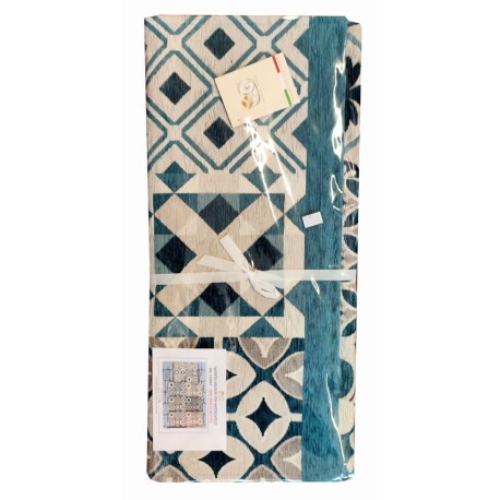 TAPPETO JACQUARD FANNY SUARDI CELESTE