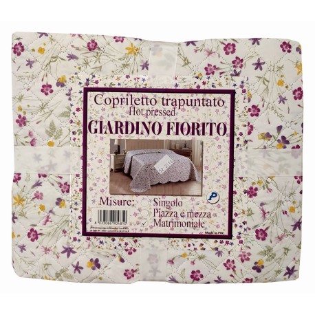 TRAPUNTINO TERMOSALDATO MICROFIBRA GIARDINO FIORITO PEZZOLI