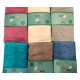 COPPIA SPUGNA ASCIUGAMANO + OSPITE JACQUARD LEAF LINEA ORO