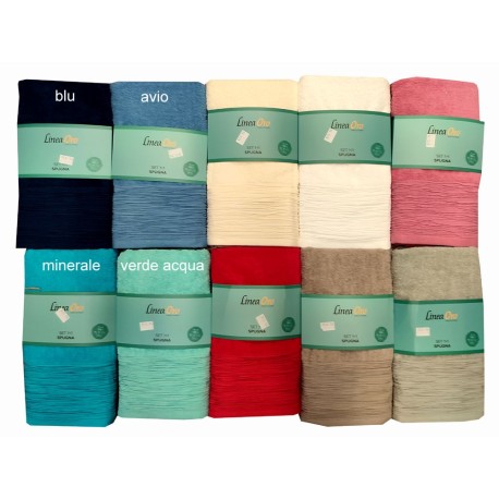 COPPIA SPUGNA ASCIUGAMANO + OSPITE JACQUARD BRUGES LINEA ORO
