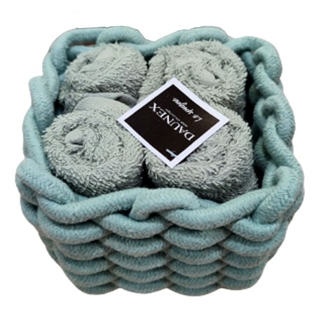 SET 4 PEZZI LAVETTE SPUGNA 30 X 30 CM CLASSIC DAUNEX