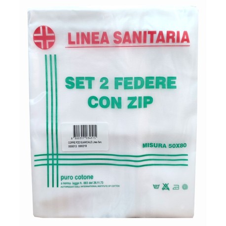 COPPIA FEDERE COTONE SANITARIE CON ZIP LINEA SANITARIA SANFOR
