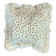 COPPIA FEDERA CUSCINO ARREDO 42X42CM MICROFIBRA DOPPIO VOLANT ROSES ART DECO&#039;