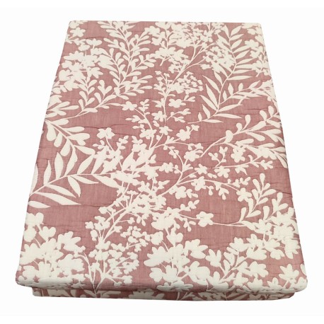 COPRILETTO MATRIMONIALE JACQUARD MISTO COTONE MATELASSE' ELEONOR LINEA ORO ROSA