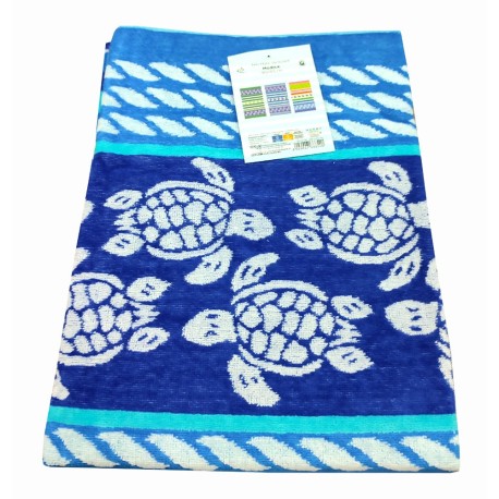 TELO MARE 90X170CM SPUGNA JACQUARD MODICA LOVELY HOME BLU