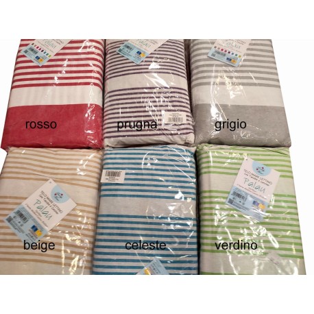 TELO MARE LETTINO CON TASCHE E CUSCINO 75X195CM PALAU LOVELY HOME COLORI