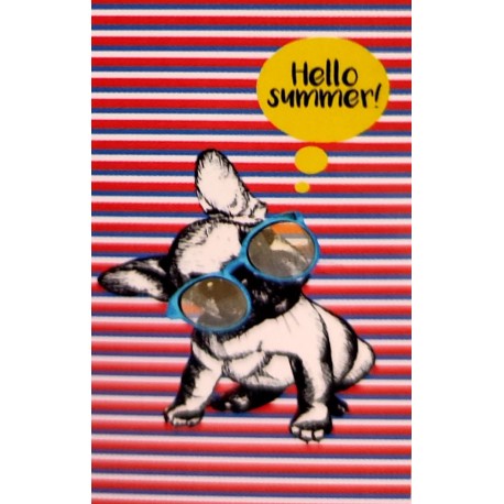 TELO MARE SPUGNA 86X160CM PUPPY CANE HELLO SUMMER LOVELY HOME