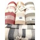 COPRITUTTO COTONE TINTO IN FILO DOPPIA RIGA GROSSA ONDA BLU