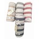 COPRITUTTO COTONE TINTO IN FILO RIGA GROSSA E FINE ONDA BLU
