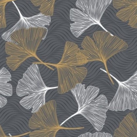 COPRILETTO COTONE PIQUET GINKO QUADRIFOGLIO GIALLO PARTICOLARE