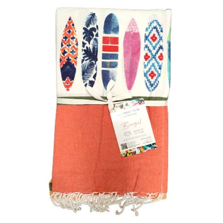 TELO MARE FOUTA CON FRANGE 90X190CM BRAZIL SOPHIE