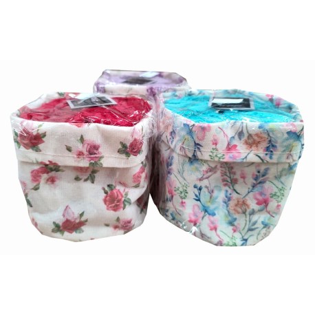 SET 4 PEZZI LAVETTE SPUGNA 30 X 30 CM DIGITALE ROSE DAUNEX