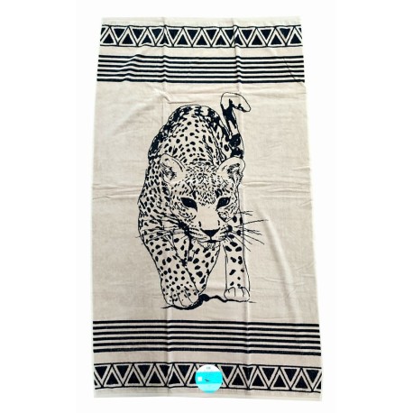 TELO MARE 90X160CM SPUGNA JACQUARD ENJOY NUOVO WILD SABBIA HOME SWEET HOME