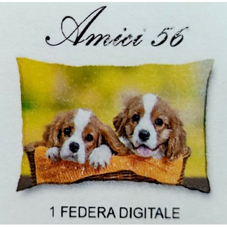 FEDERA CUSCINO COTONE DIGITALE AMICI CANI 56 IMBERTI