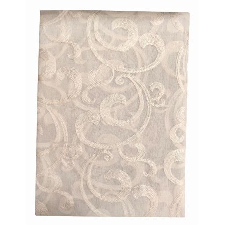 PANNELLO TENDA 140X280CM RICAMATO MADRID LINEA ORO BIANCO