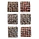 CONFEZIONE 6 PEZZI CUSCINI JACQUARD PER SEDIE ALETTE SCACCHI EUROTEX