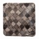 CONFEZIONE 6 PEZZI CUSCINI JACQUARD PER SEDIE ALETTE SCACCHI EUROTEX GRIGIO