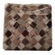 CONFEZIONE 6 PEZZI CUSCINI JACQUARD PER SEDIE ALETTE SCACCHI EUROTEX MARRONE