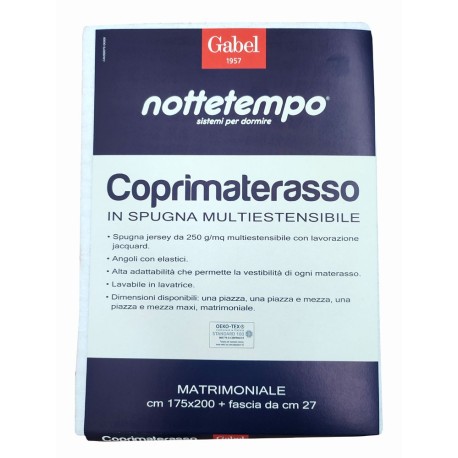 COPRIMATERASSO ANGOLI SPUGNA JERSEY NOTTETEMPO GABEL