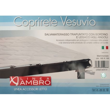 COPRIRETE TRAPUNTATO CON BORDINO E LEGACCI ANGOLI VESUVIO LINEA AMBRO