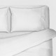 COMPLETO LENZUOLA COTONE MATRIMONIALE TINTA UNITA BIANCO MAISON FOLIES MORFEO