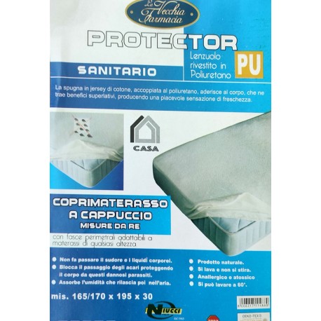 COPRIMATERASSO A CAPPUCCIO IMPERMEABILE FASCE ELASTICIZZATE SANITARIO PROTECTOR NIUCCI