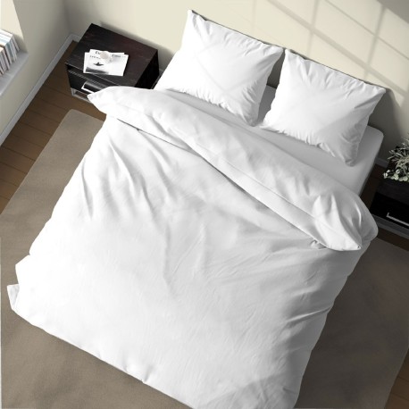 PARURE COPRIPIUMINO COTONE BIANCO QUADRIFOGLIO GIPETEX