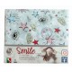 COMPLETO LENZUOLA COTONE MATRIMONIALE SMILE OCCHI STELLE LUNA SAVOLTEX