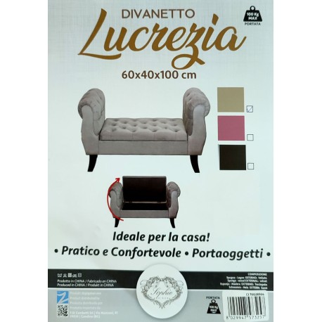 DIVANETTO VELLUTO 60X40X100CM LUCREZIA SOPHIE