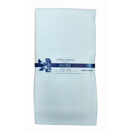 STROFINACCI CONF. 12 PEZZI COTONE 60X75CM BIANCO EMILIA RITORTO FILOTEX ALMATEX