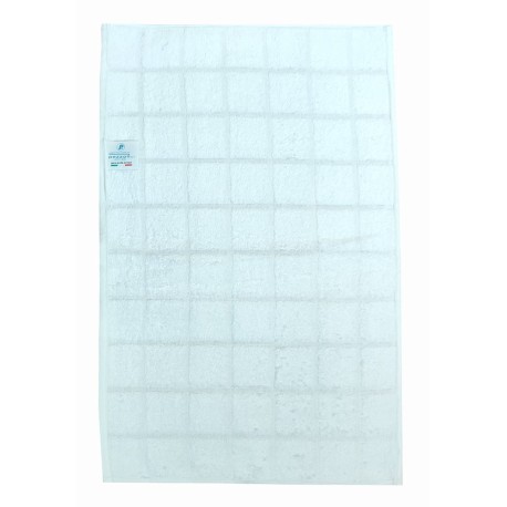 CONFEZIONE 12 PEZZI OSPITE 40X60CM SPUGNA TINTA UNITA BIANCO QUADROTTO MANIFATTURE PEZZOLI