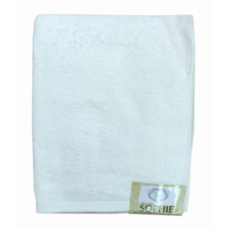 CONFEZIONE 6 PEZZI ASCIUGAMANO 60 X 100 CM SPUGNA TINTA UNITA BIANCO SILVY SOPHIE