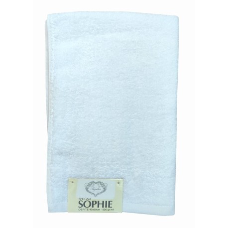 CONFEZIONE 6 PEZZI OSPITE 40X60CM SPUGNA TINTA UNITA BIANCO SILVY SOPHIE