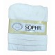 ACCAPPATOIO CON CAPPUCCIO SPUGNA TINTA UNITA BIANCO SOPHIE