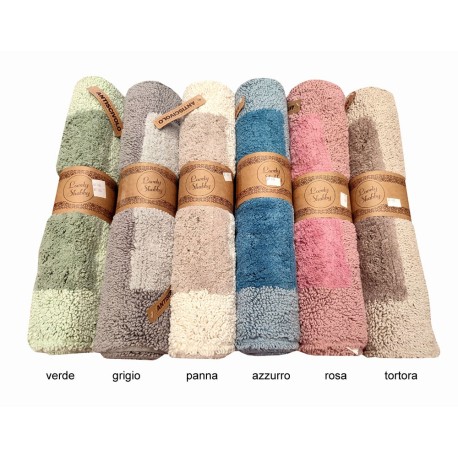 TAPPETO BAGNO SPUGNA 50X80CM E 55X108CM ANTISCIVOLO FELIX GITIESSE