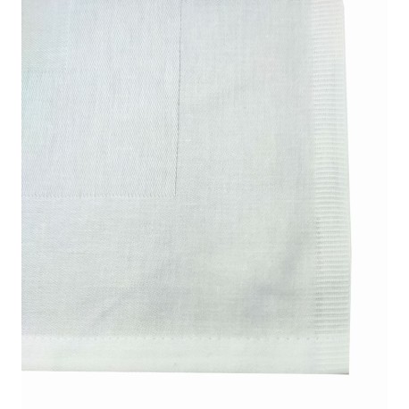 CONFEZIONE 12 PEZZI TOVAGLIOLI 50X50CM COTONE FASCIATO TINTA UNITA BIANCO STANDARD