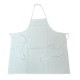 CONFEZIONE 10 PEZZI GREMBIULE A PETTORINA 100X90CM BIANCO COTONE EMILIO