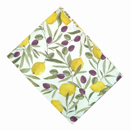 TOVAGLIA COTONE OLIVE LIMONI PEZZOLI