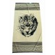 TELO MARE 90X160CM SPUGNA JACQUARD ENJOY WILD VISO LEOPARDO SABBIA HOME SWEET HOME
