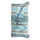 TELO MARE LETTINO CON TASCHE E CUSCINO 75X195CM SIMIUS LOVELY HOME BLU
