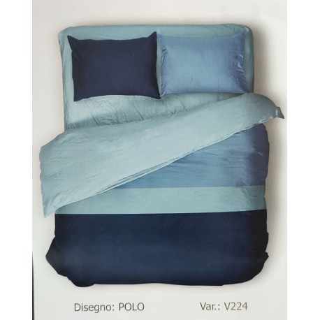 COPRIPIUMINO COTONE POLO VENERE NOVIA AZZURRO