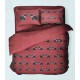 COPRIPIUMINO COTONE TARTAN DOG VENERE NOVIA ROSSO