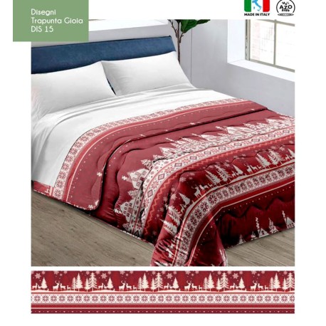 TRAPUNTA INVERNALE MICROFIBRA STAMPATA GIOIA MONTAGNA 15 LOVELY HOME