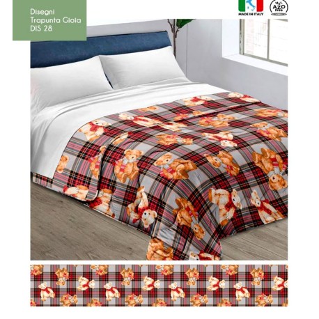 TRAPUNTA INVERNALE MICROFIBRA STAMPATA GIOIA ORSETTO 28 LOVELY HOME