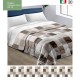 TRAPUNTA INVERNALE MICROFIBRA STAMPATA GIOIA QUADRETTI BEIGE 19 LOVELY HOME