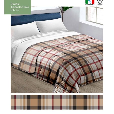 TRAPUNTA INVERNALE MICROFIBRA STAMPATA GIOIA SCOZZESE BEIGE 14 LOVELY HOME