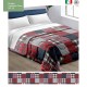 TRAPUNTA INVERNALE MICROFIBRA STAMPATA GIOIA SCOZZESE ROSSO BLU 13 LOVELY HOME