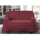 COPRITUTTO COTONE DISEGNO KILT QUADRIFOGLIO